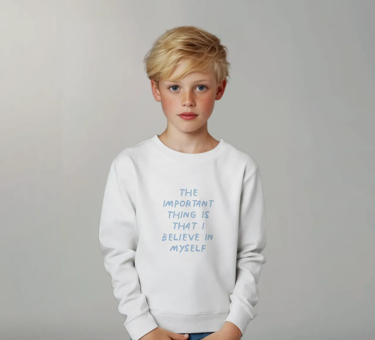 L'importante è che io creda in me stesso felpa bambino da Vintagrafica