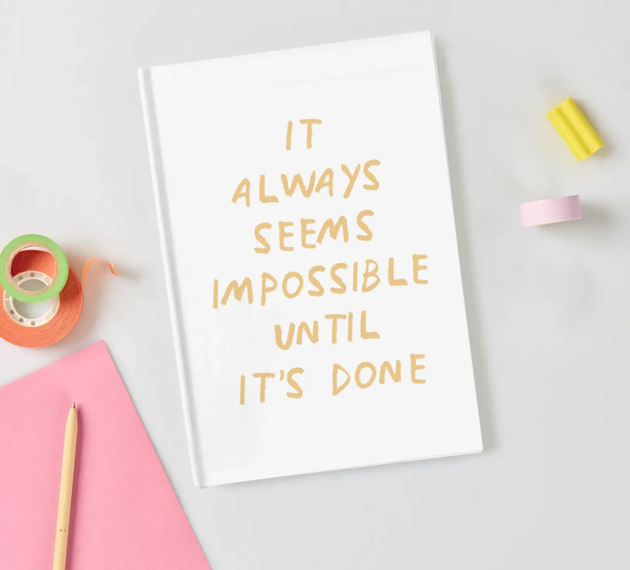 It always seems impossible until it's done notebook by Vintagrafica