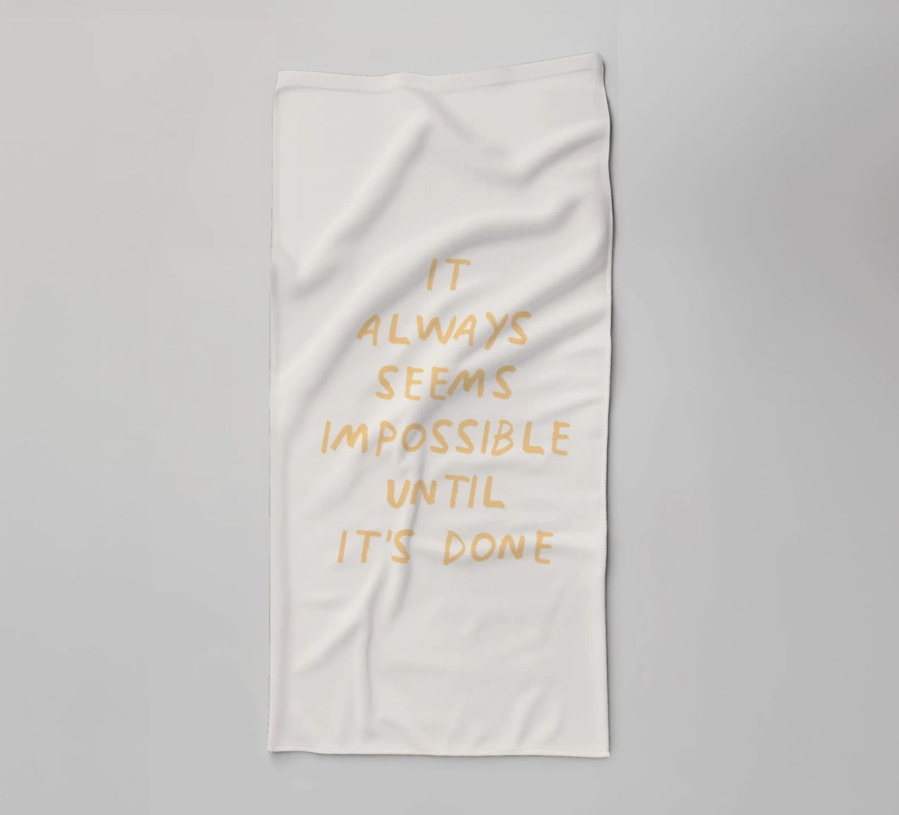 It always seems impossible until it's done towel by Vintagrafica