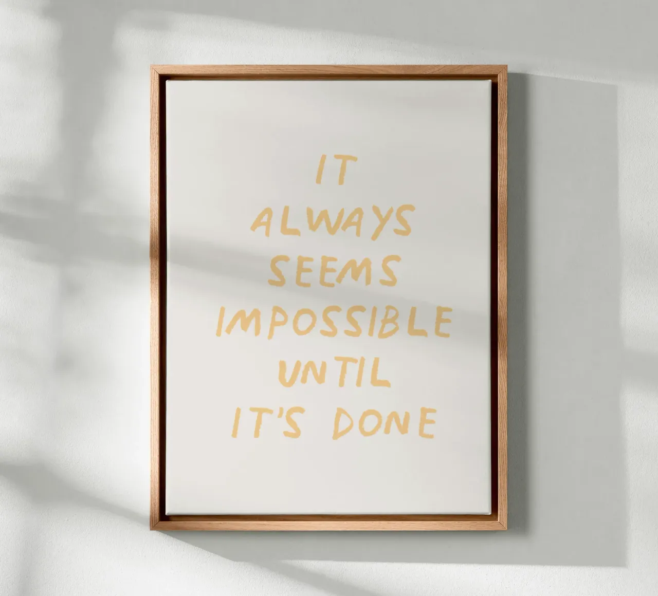 It always seems impossible until it's done canvas by Vintagrafica