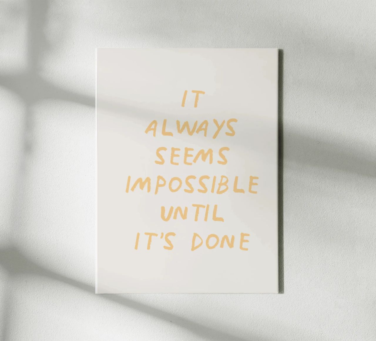 It always seems impossible until it's done canvas by Vintagrafica