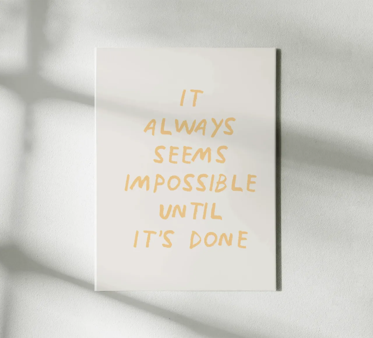 It always seems impossible until it's done canvas by Vintagrafica