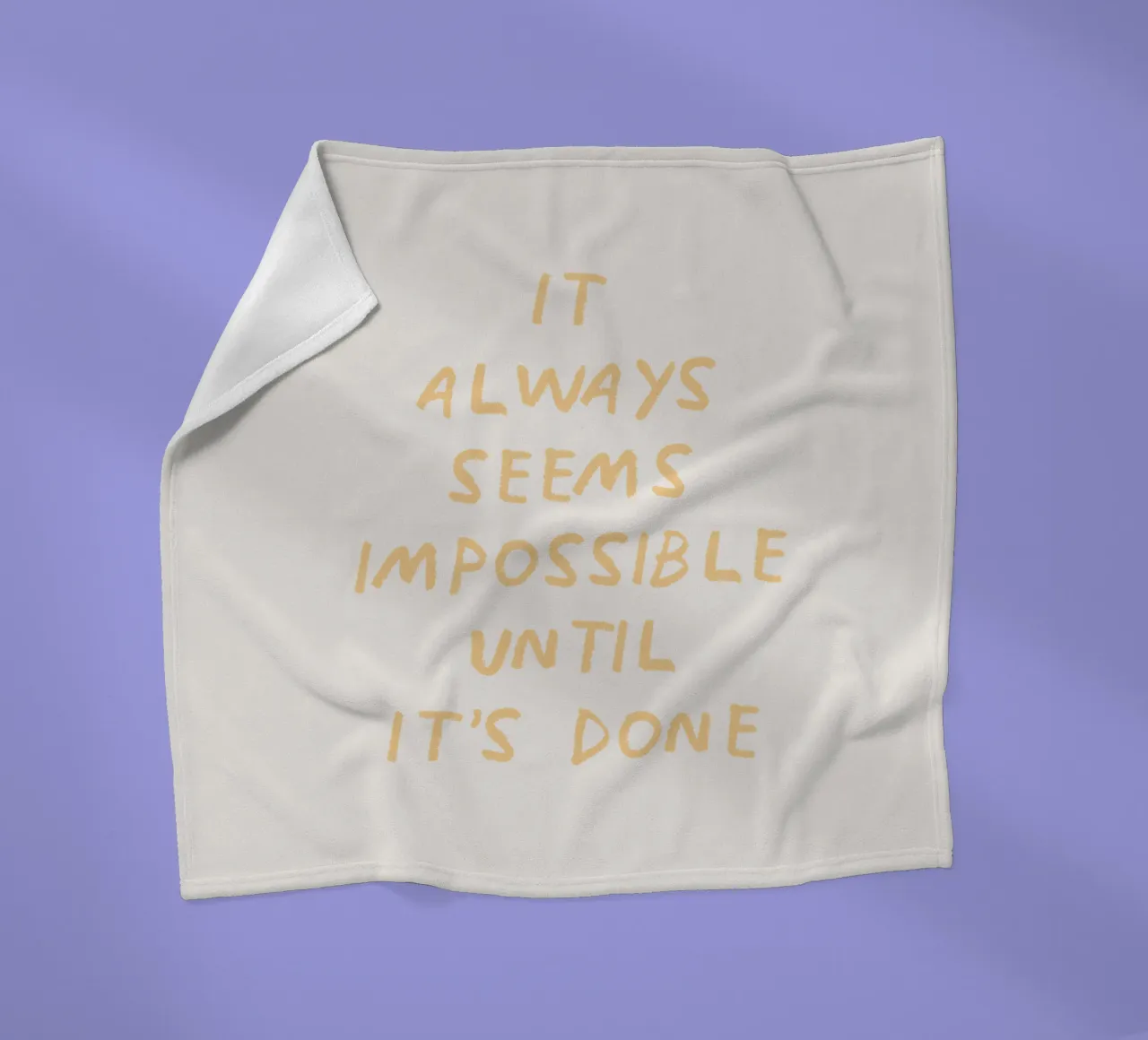 It always seems impossible until it's done fleece blanket by Vintagrafica