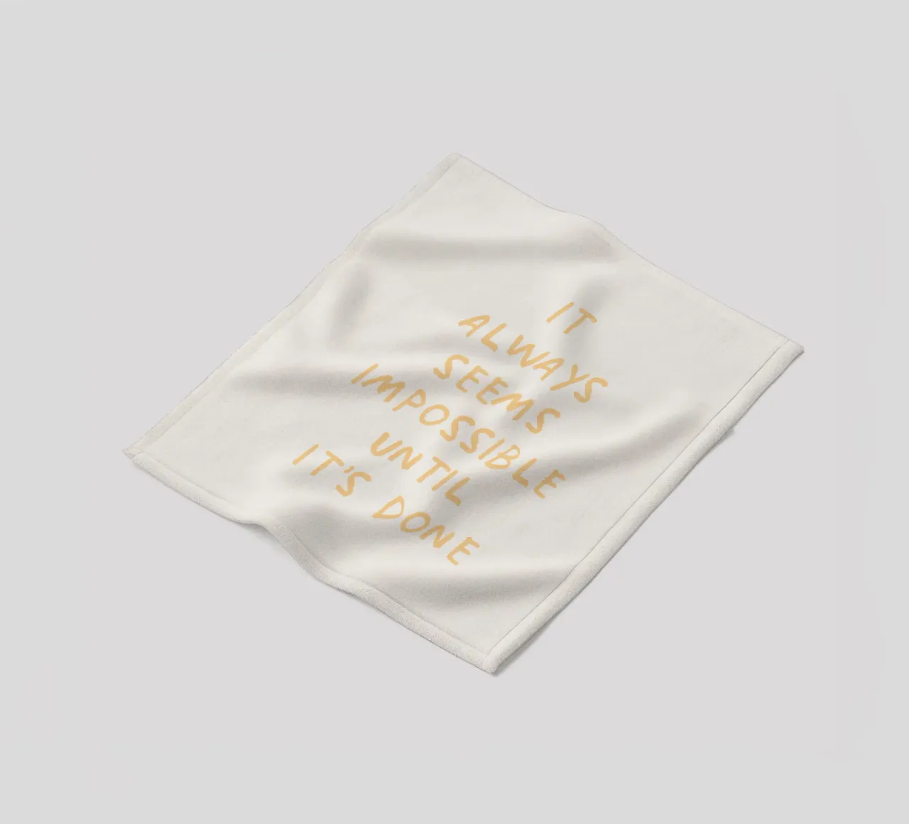 It always seems impossible until it's done fleece blanket by Vintagrafica