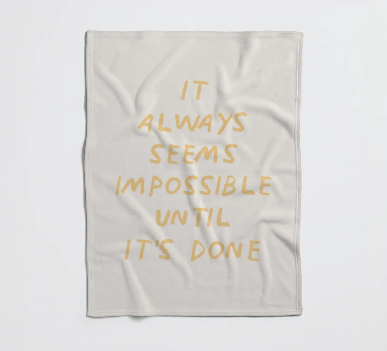 It always seems impossible until it's done fleece blanket by Vintagrafica