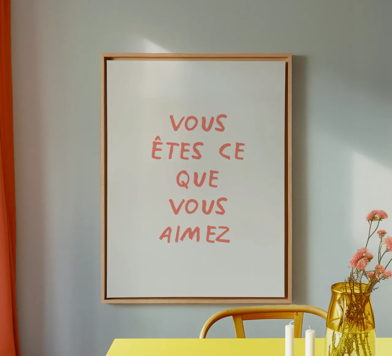 You are what you love canvas by Vintagrafica