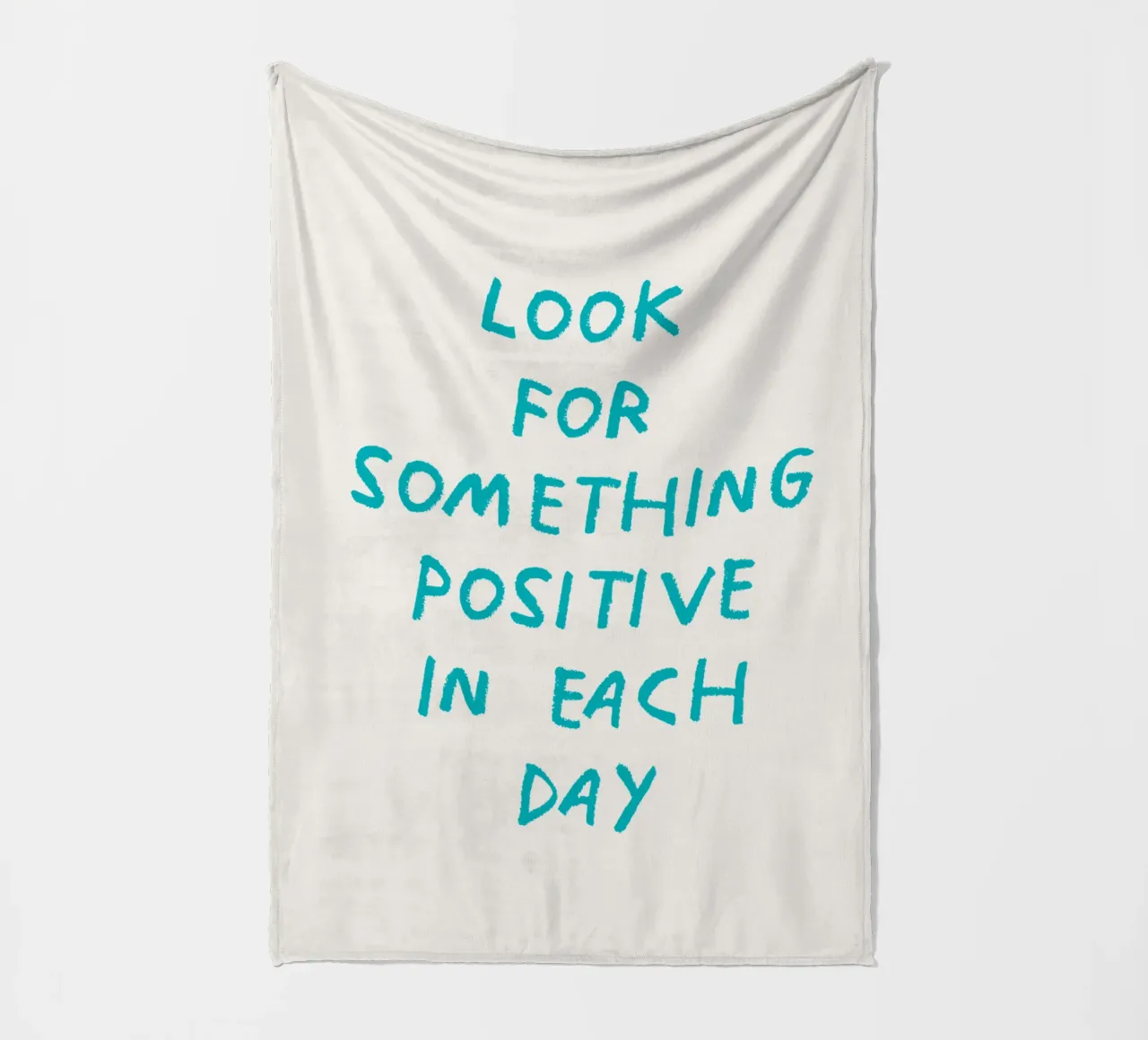 Look for something positive in each day fleece blanket by Vintagrafica