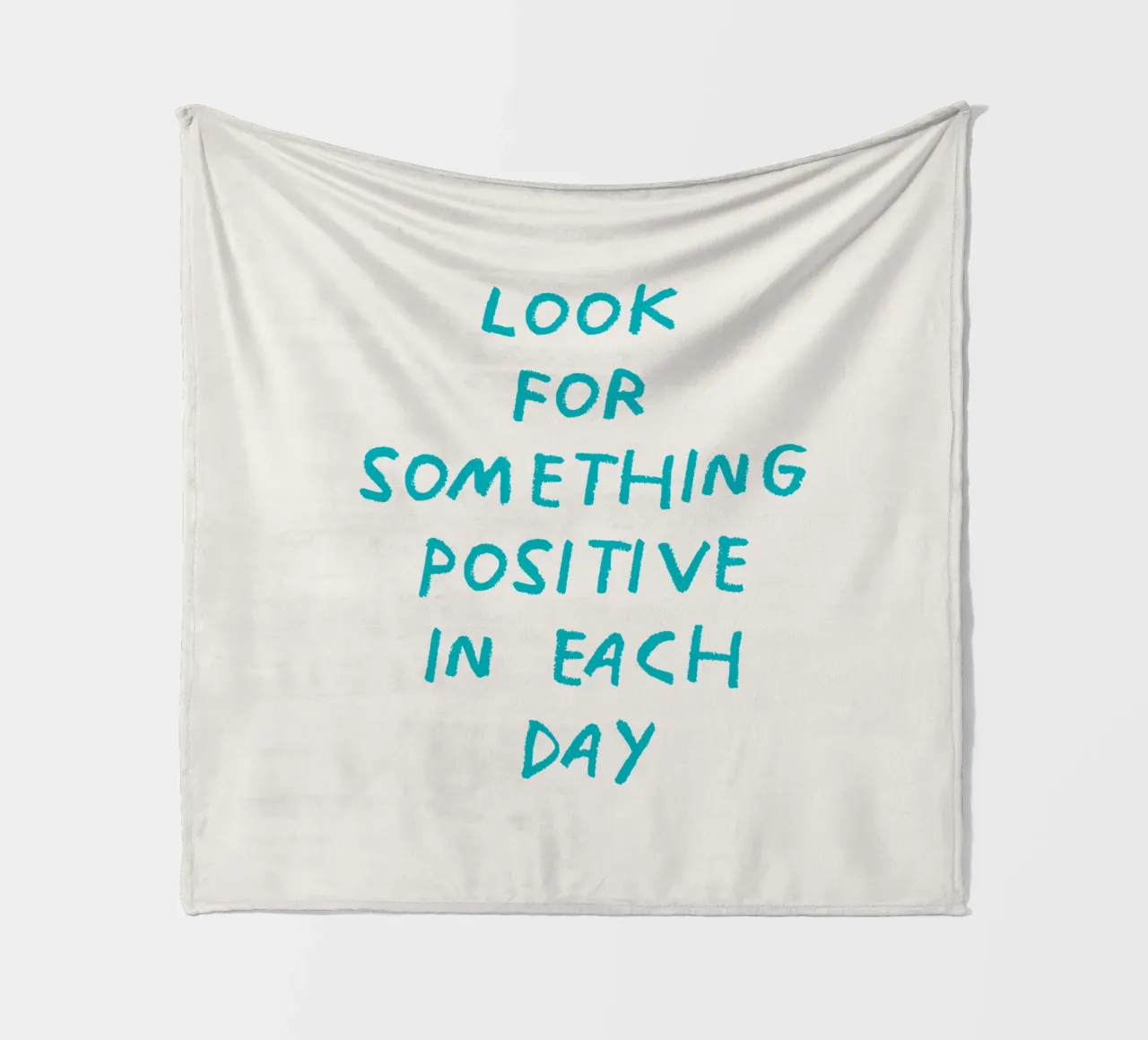 Look for something positive in each day fleece blanket by Vintagrafica