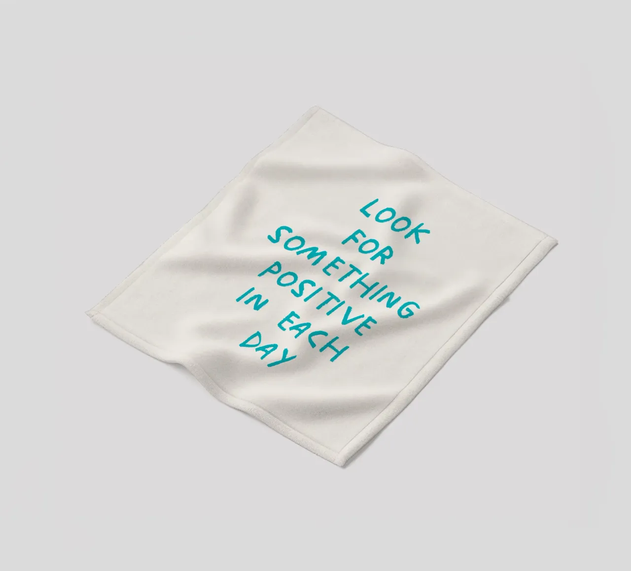 Look for something positive in each day fleece blanket by Vintagrafica
