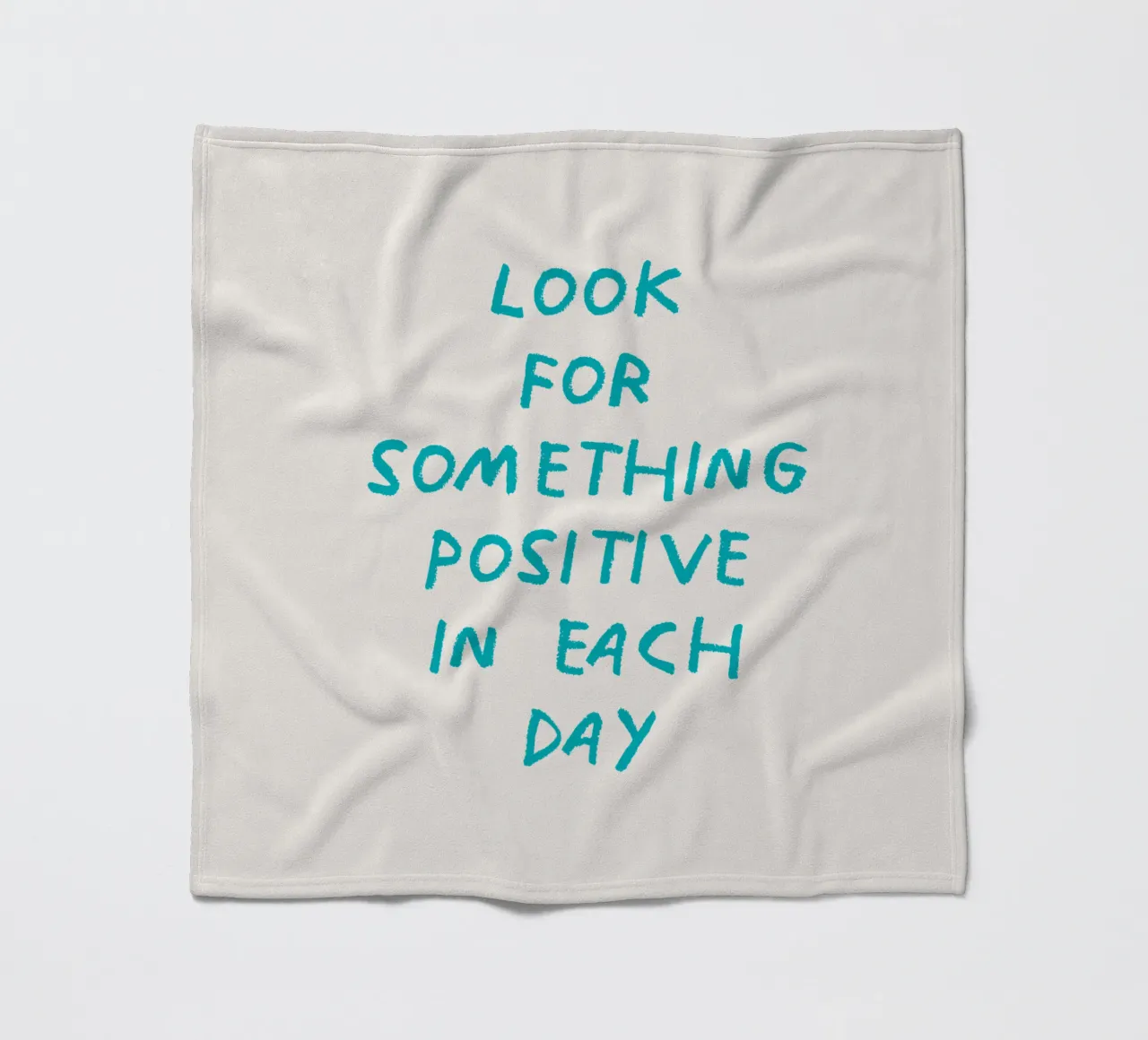 Look for something positive in each day fleece blanket by Vintagrafica