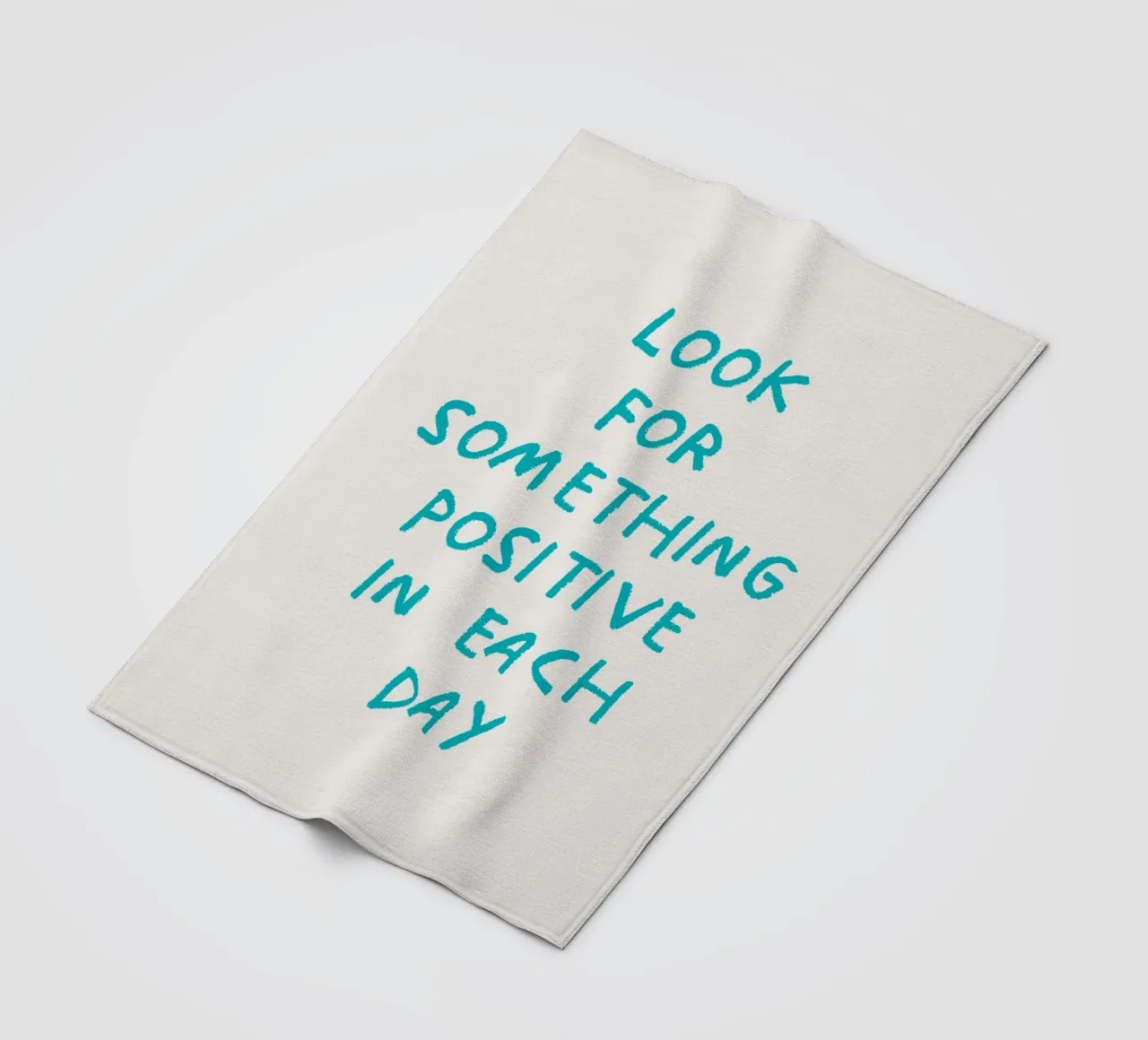 Look for something positive in each day fleece blanket by Vintagrafica