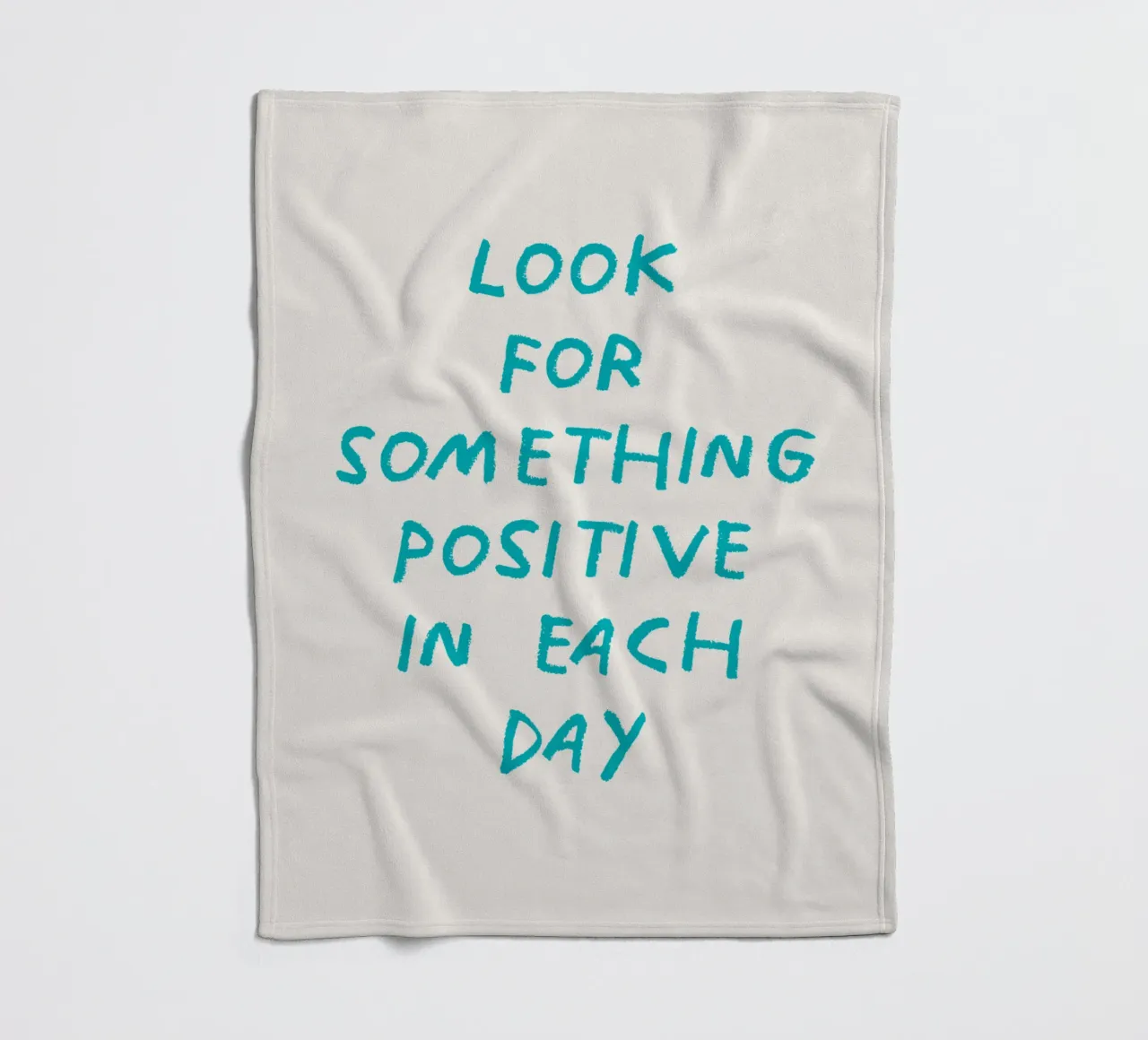 Look for something positive in each day fleece blanket by Vintagrafica