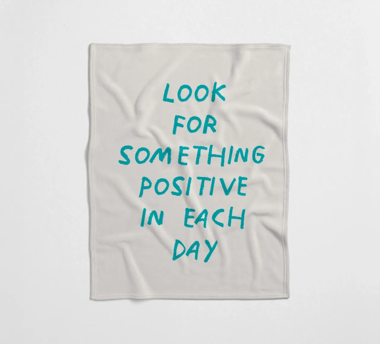 Look for something positive in each day fleece blanket by Vintagrafica