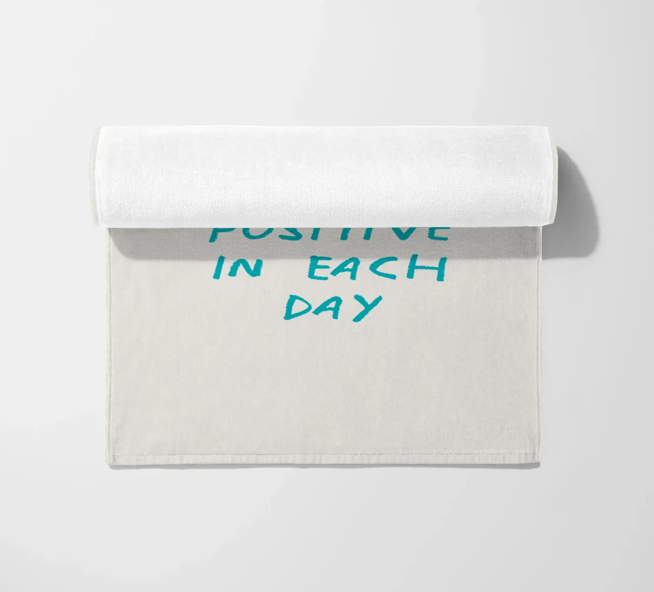 Look for something positive in each day beach towel by Vintagrafica