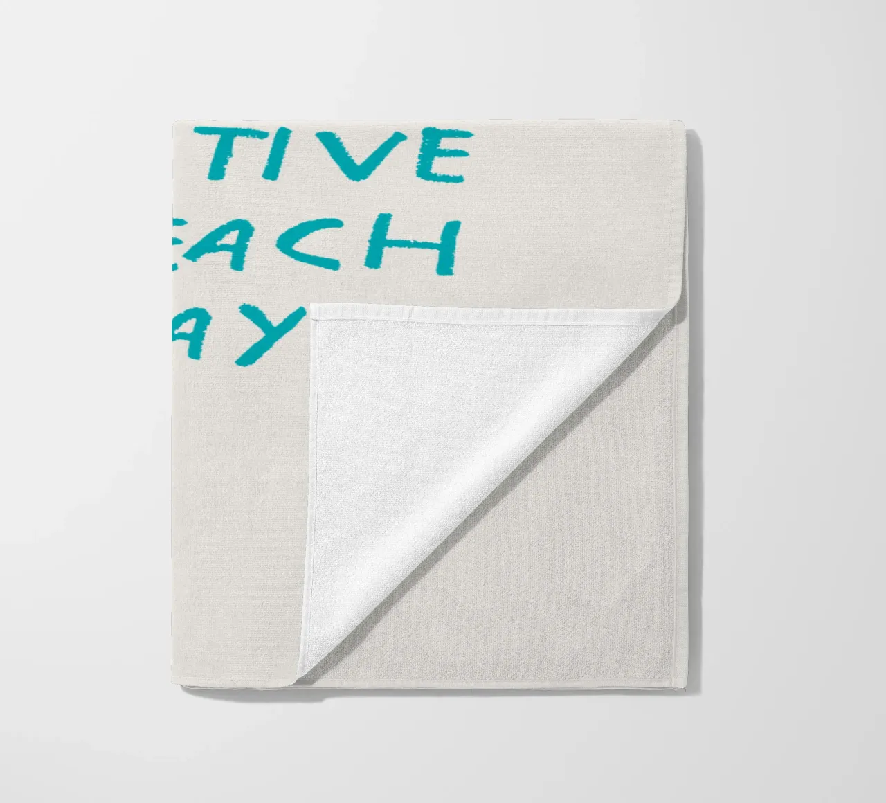 Look for something positive in each day beach towel by Vintagrafica