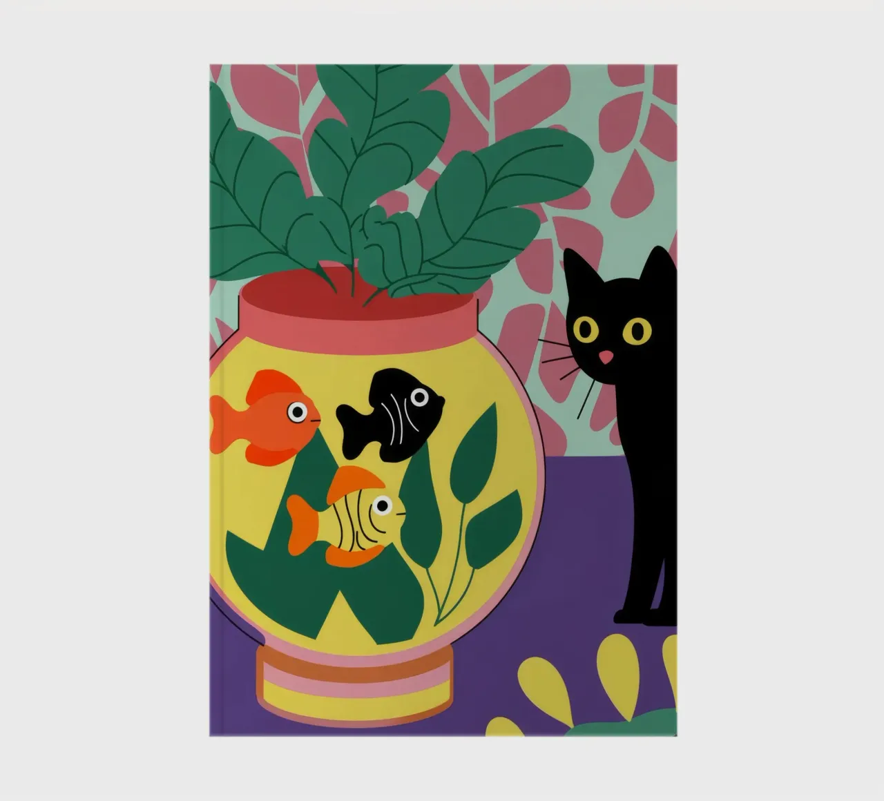 Feline Curiosity notebook by Artie Shifa