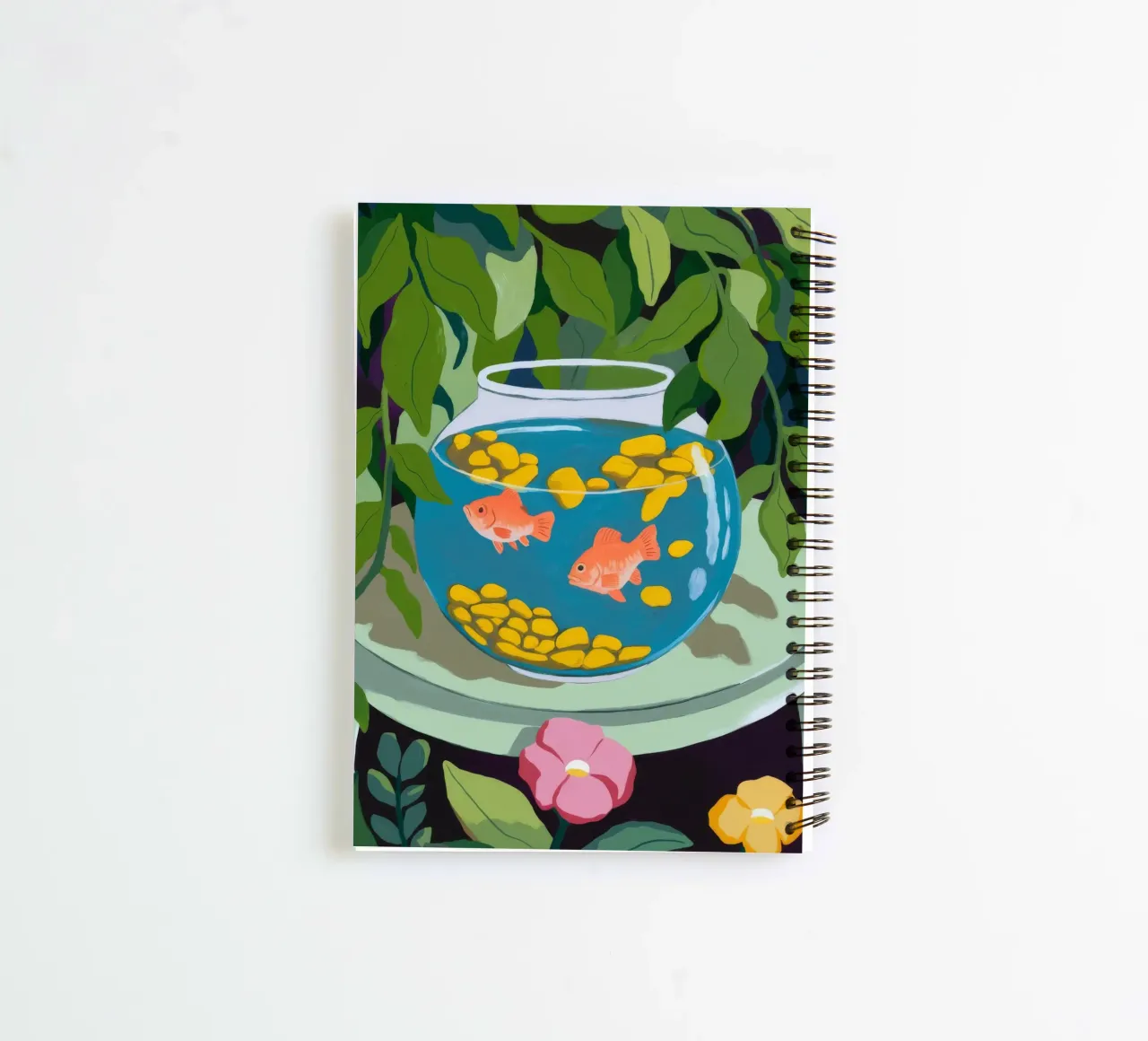 Fishbowl Scene spiral notebook by Artie Shifa