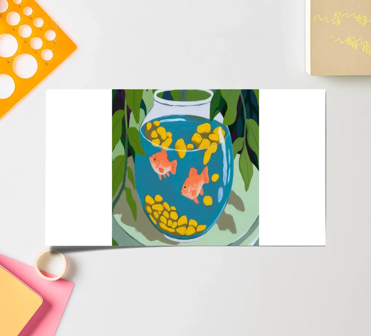 Fishbowl Scene sticker sheet by Artie Shifa
