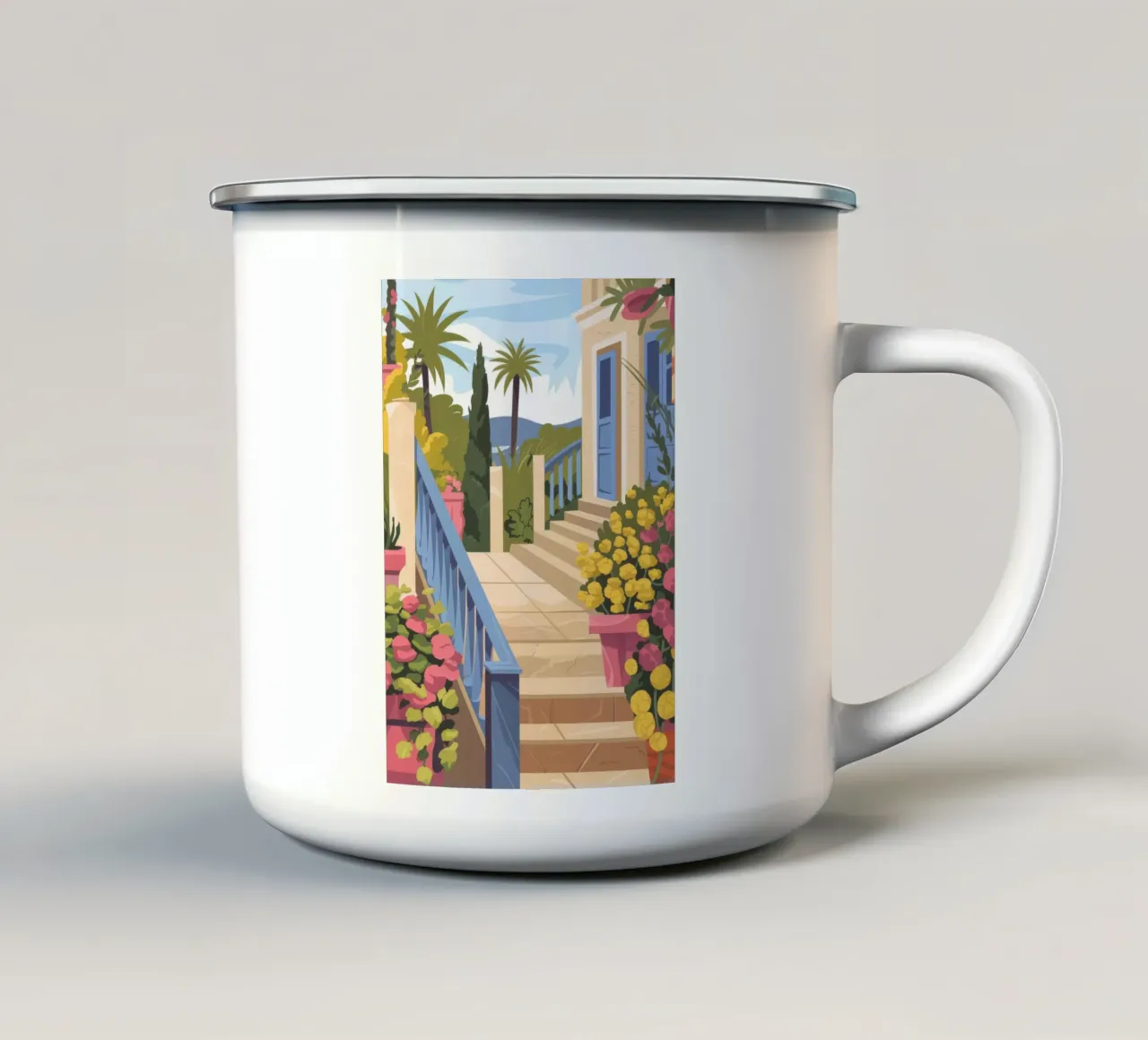 Percorso floreale tazza in smalto da Artie Shifa