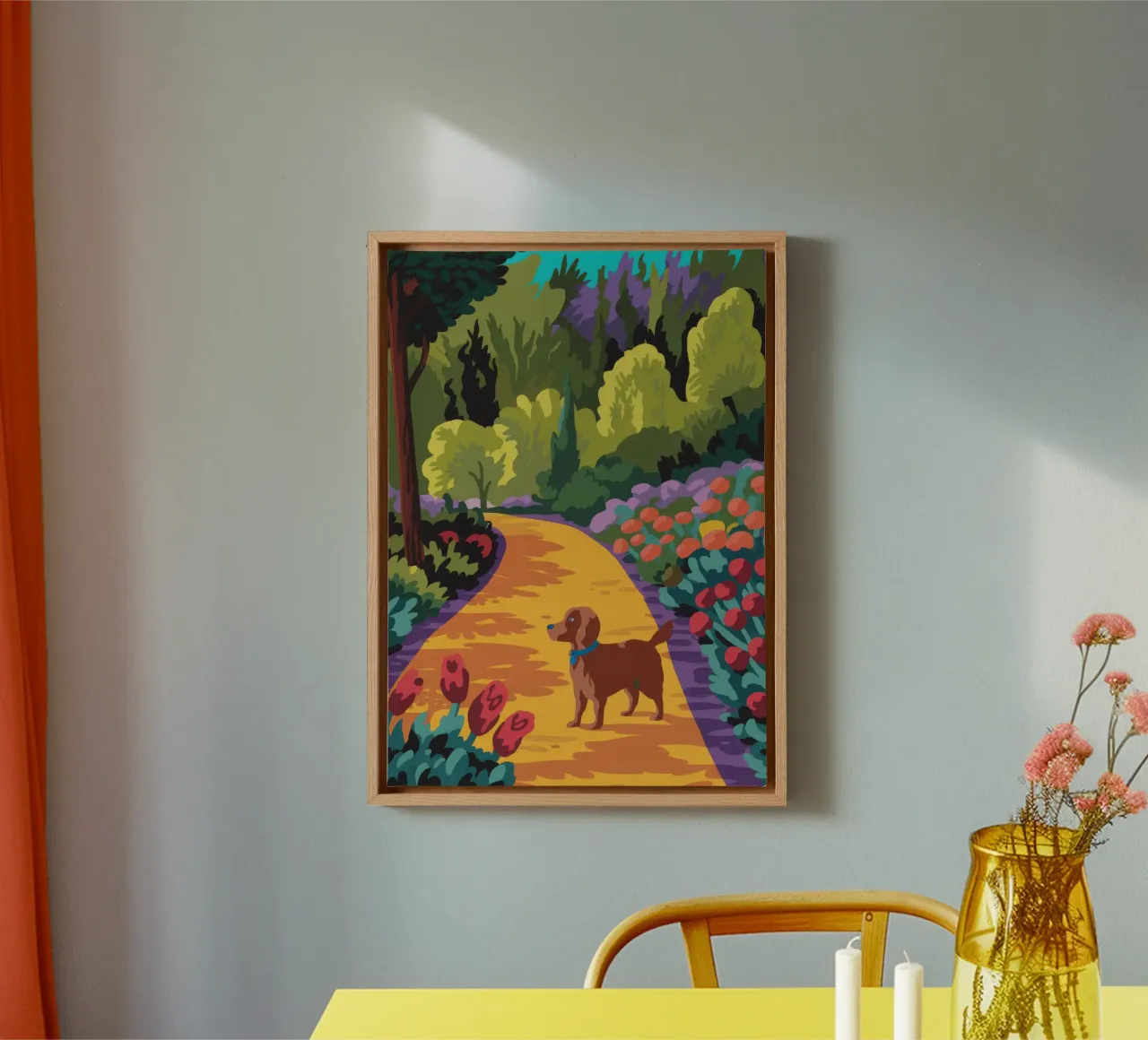 Garden Path canvas met Baklijst van Artie Shifa