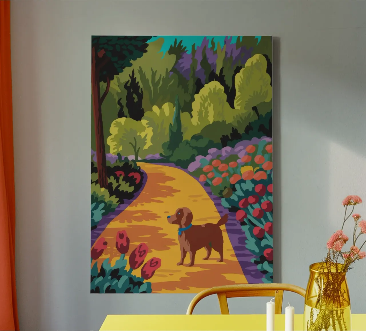 Garden Path canvas met Baklijst van Artie Shifa
