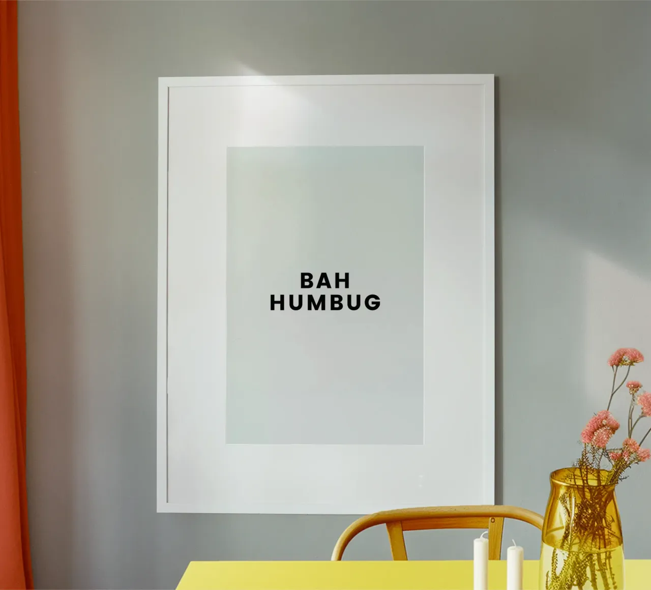 Bah Humbug poster con telaio in plastica da Studio One