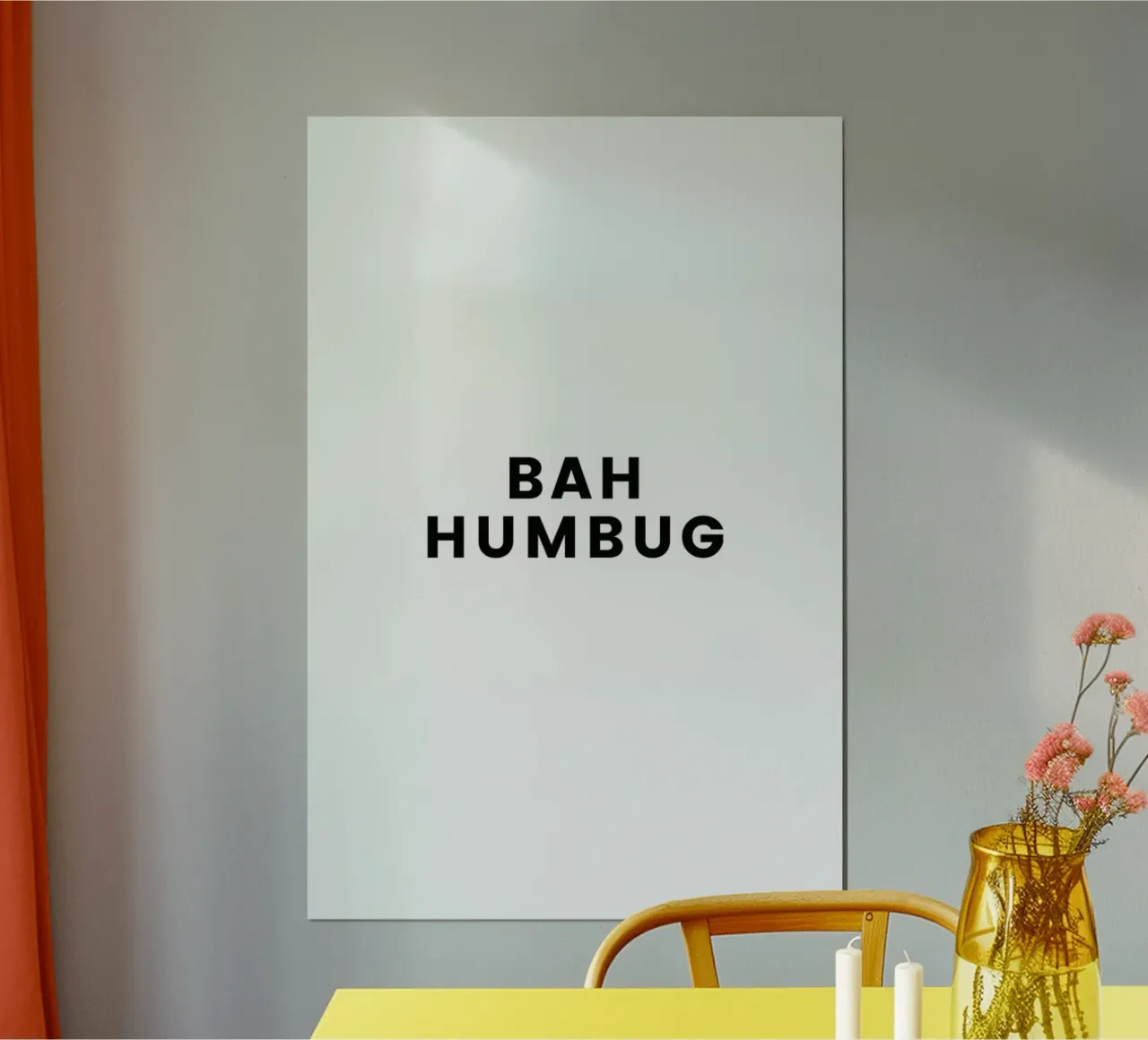 Bah Humbug poster con telaio in plastica da Studio One