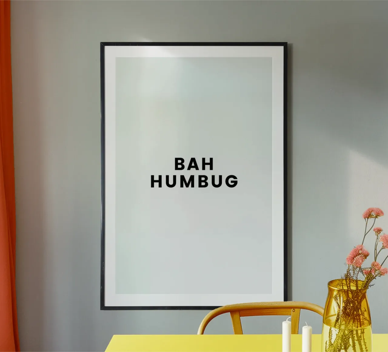 Bah Humbug poster con telaio in plastica da Studio One