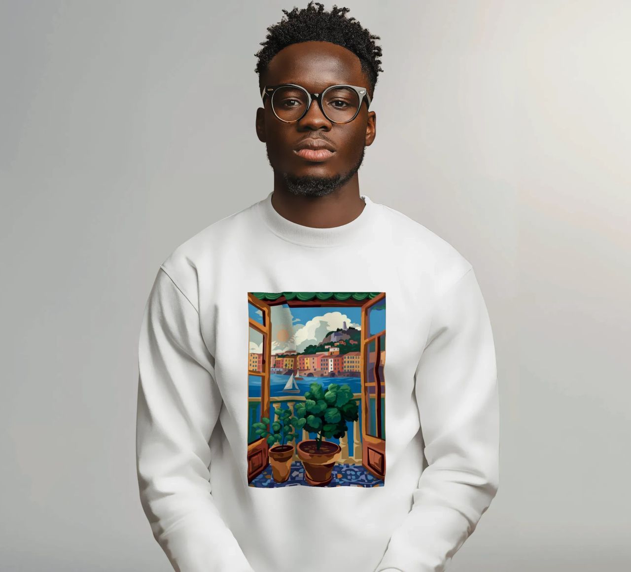 Vue sur le port sweat de Artie Shifa
