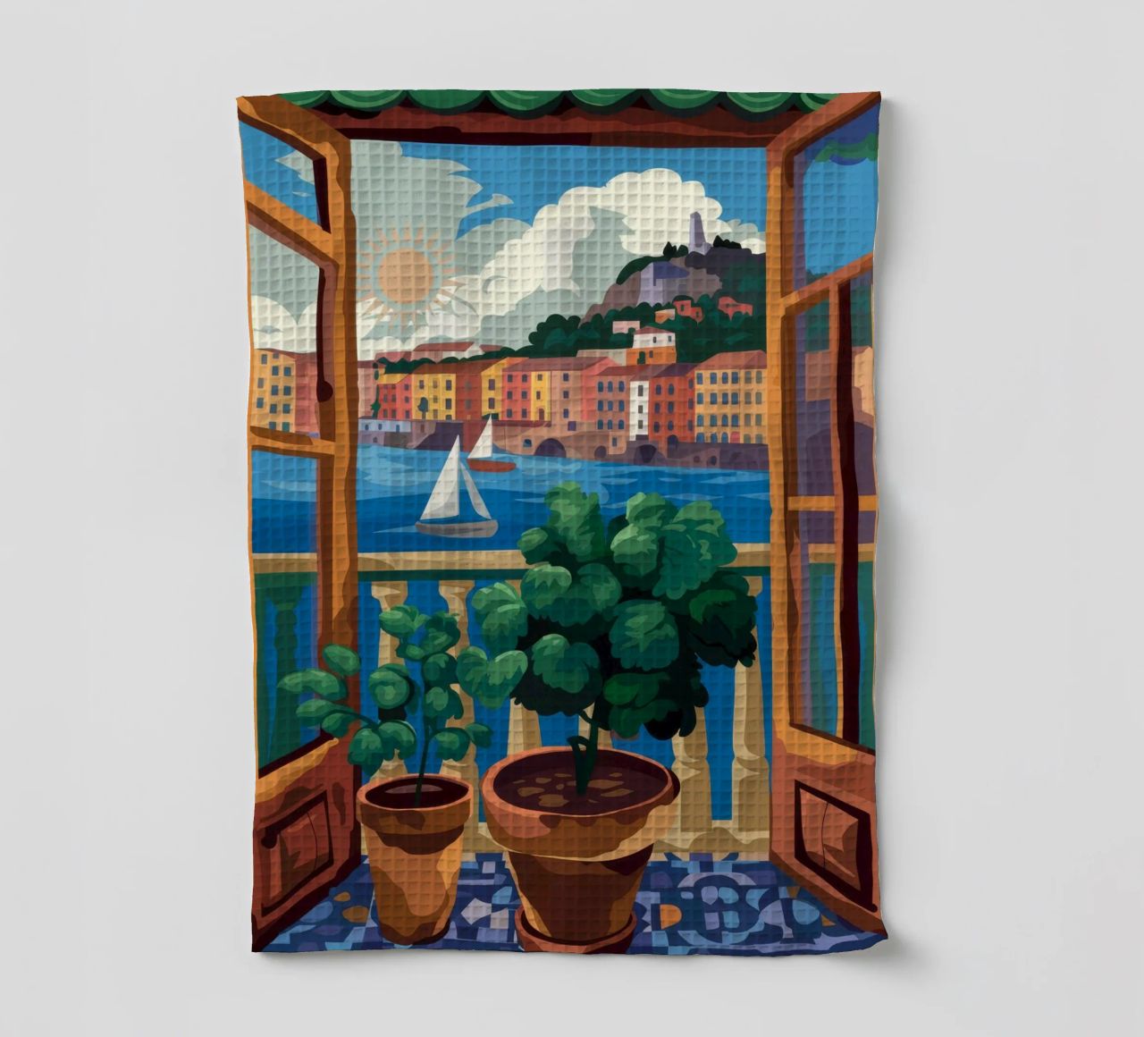 Vue sur le port torchon de Artie Shifa