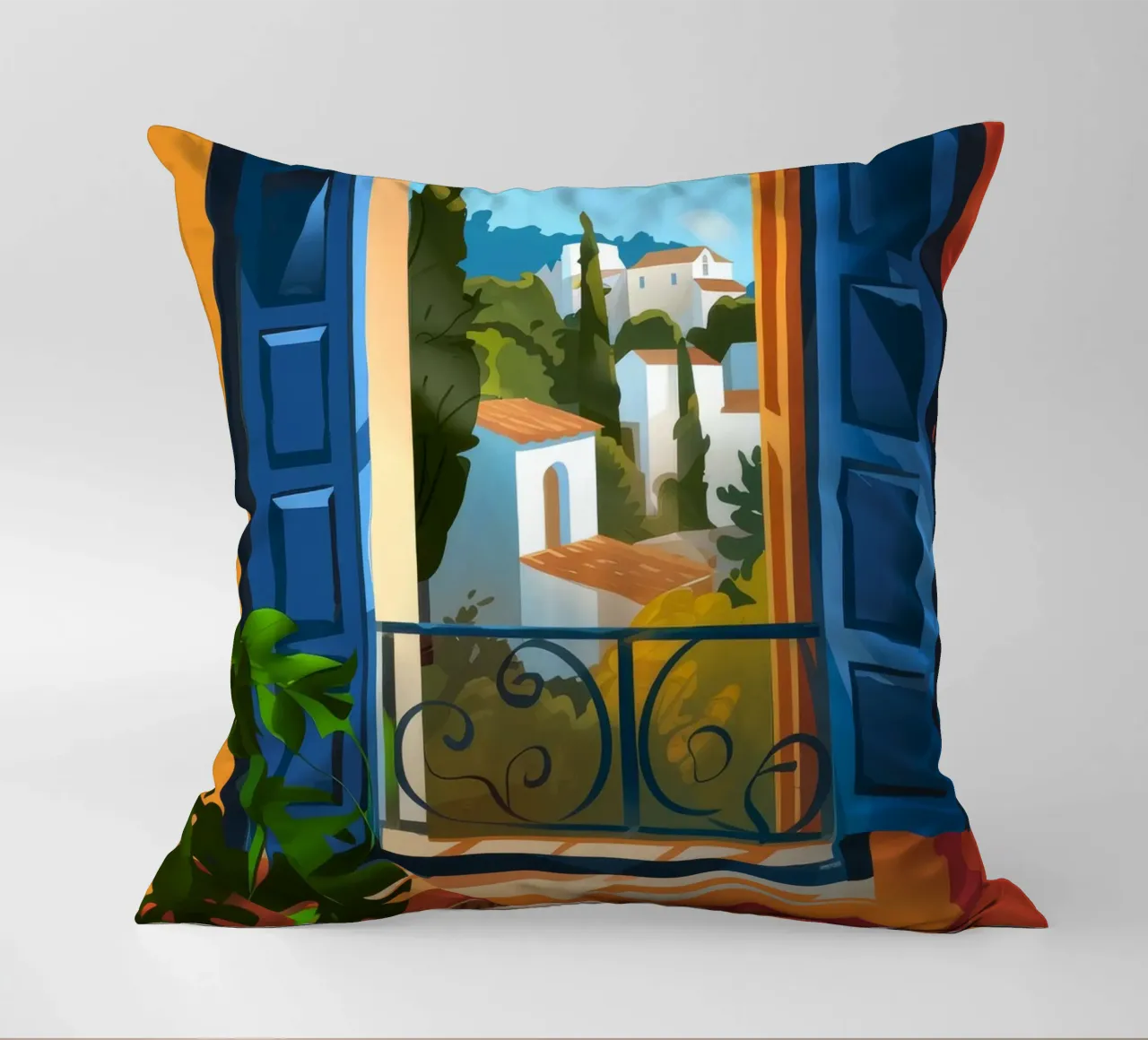 Meditative Rest decorative cushion by Artie Shifa
