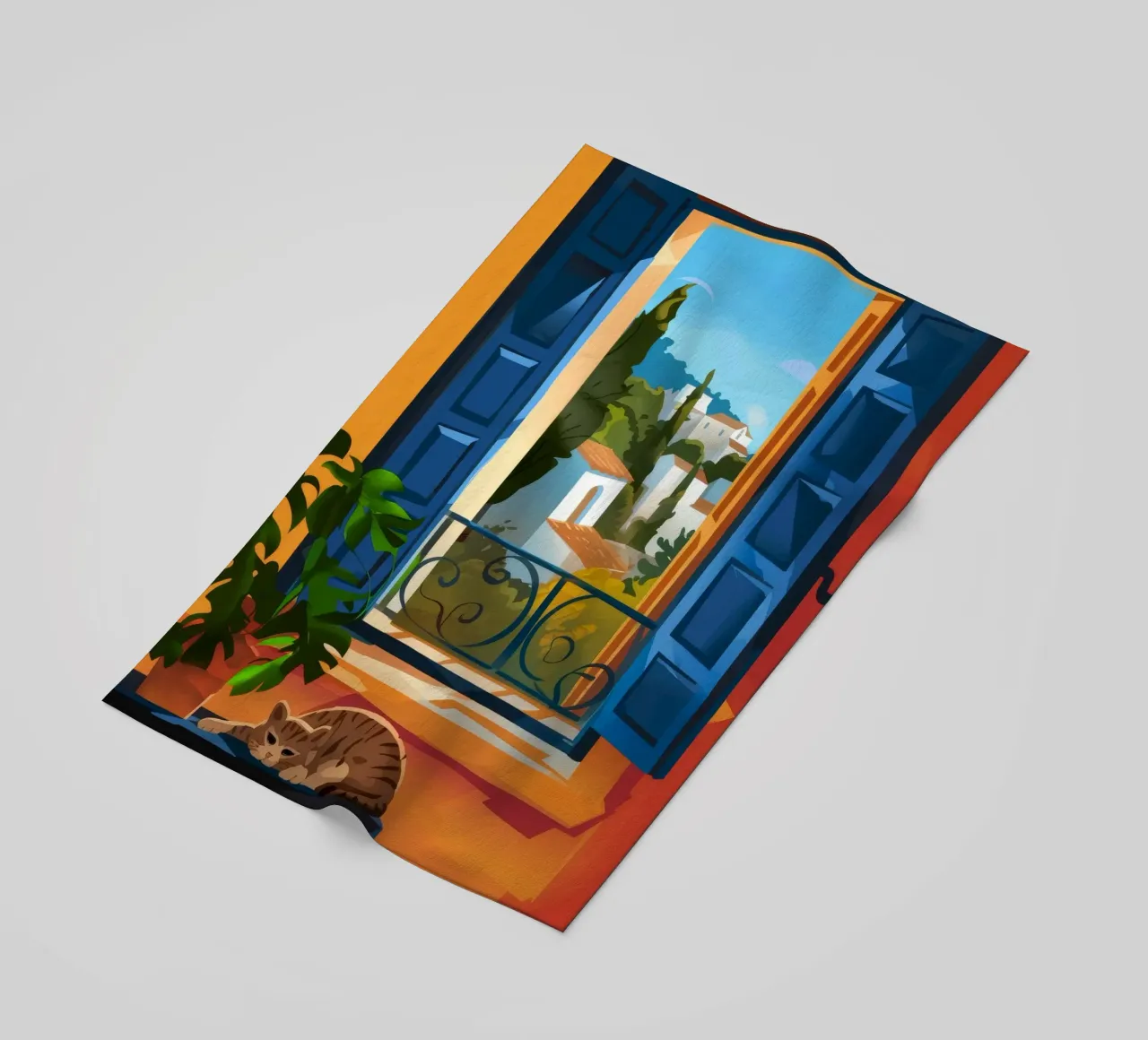 Meditative Rest beach towel by Artie Shifa
