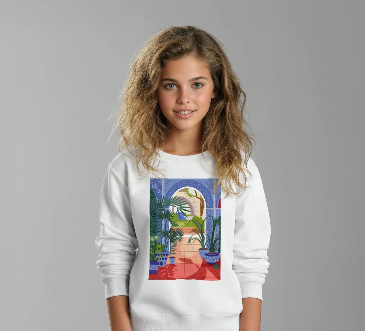 Mediterranean Arch kids sweatshirt by Artie Shifa