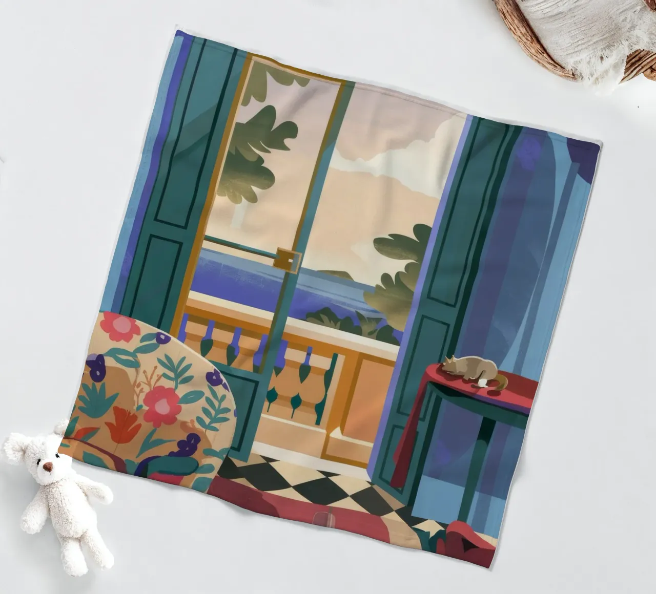 Morning Bliss fleece blanket by Artie Shifa