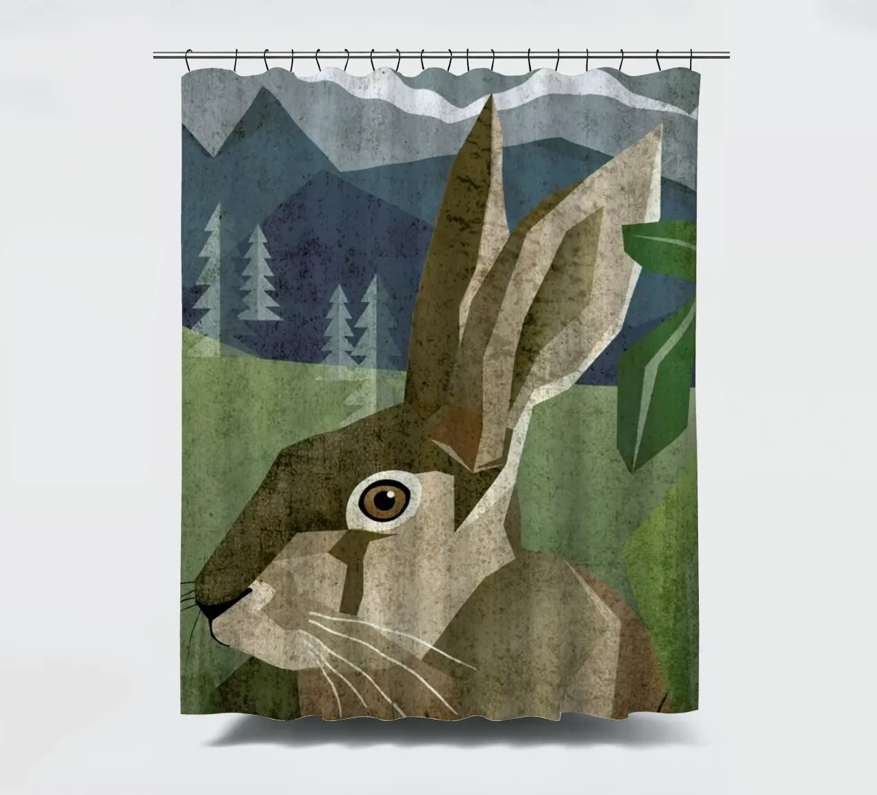 Hase Duschvorhang von Sabrina Ziegenhorn