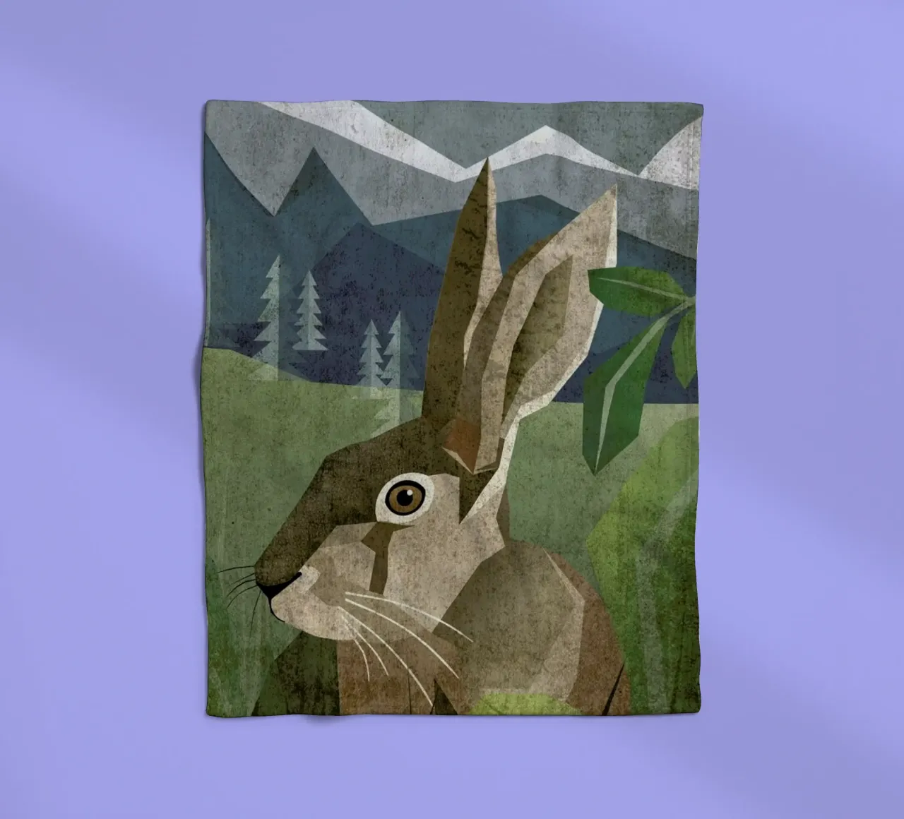 Hase Fleecedecke von Sabrina Ziegenhorn