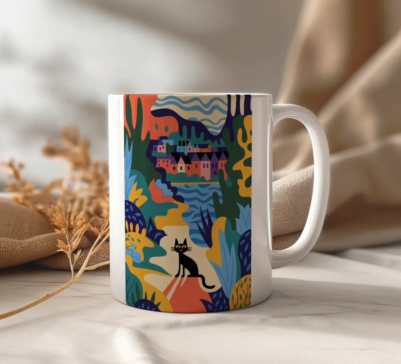 Paesaggio mistico tazza in ceramica da Artie Shifa