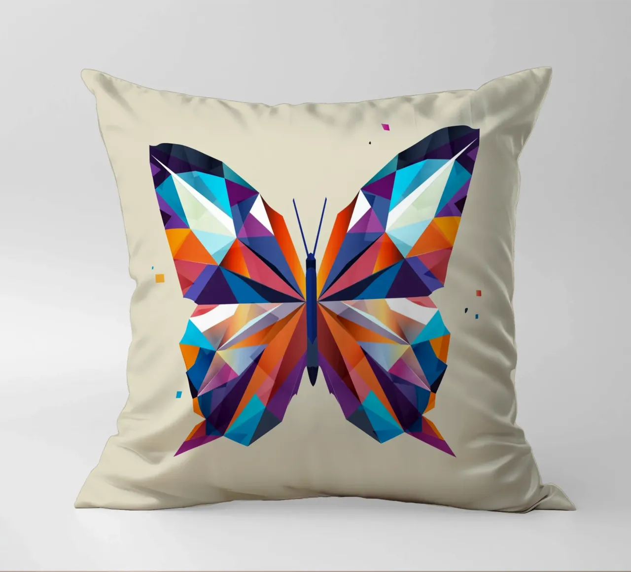 Farfalla colorata - esplosione di colori in un disegno geometrico cuscino da namosh