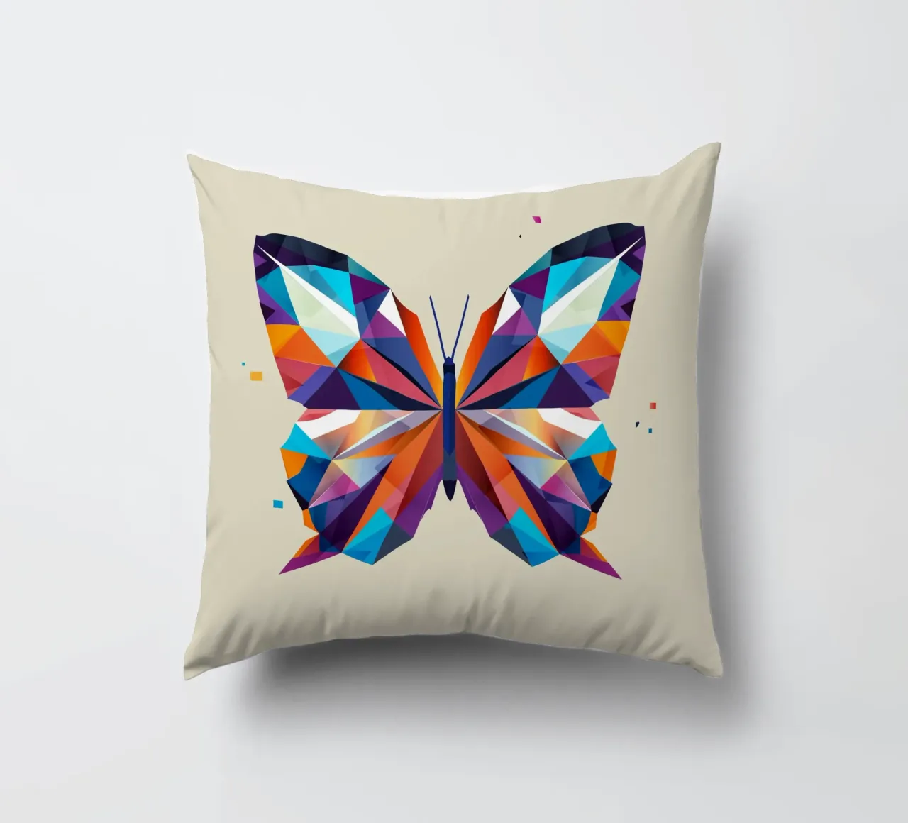 Farfalla colorata - esplosione di colori in un disegno geometrico cuscino da namosh