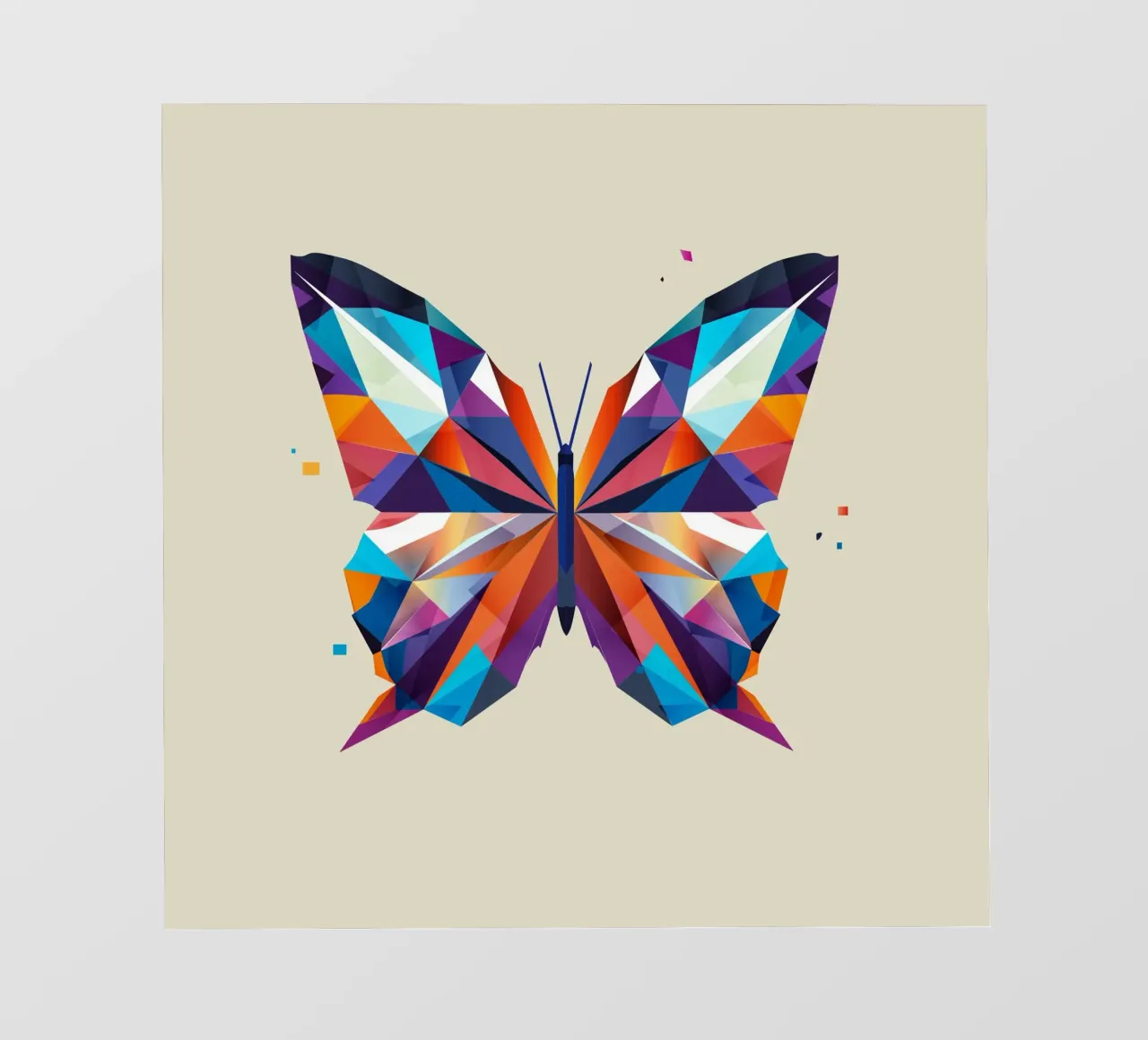 Farfalla colorata - esplosione di colori in un disegno geometrico pellicola backlit da namosh