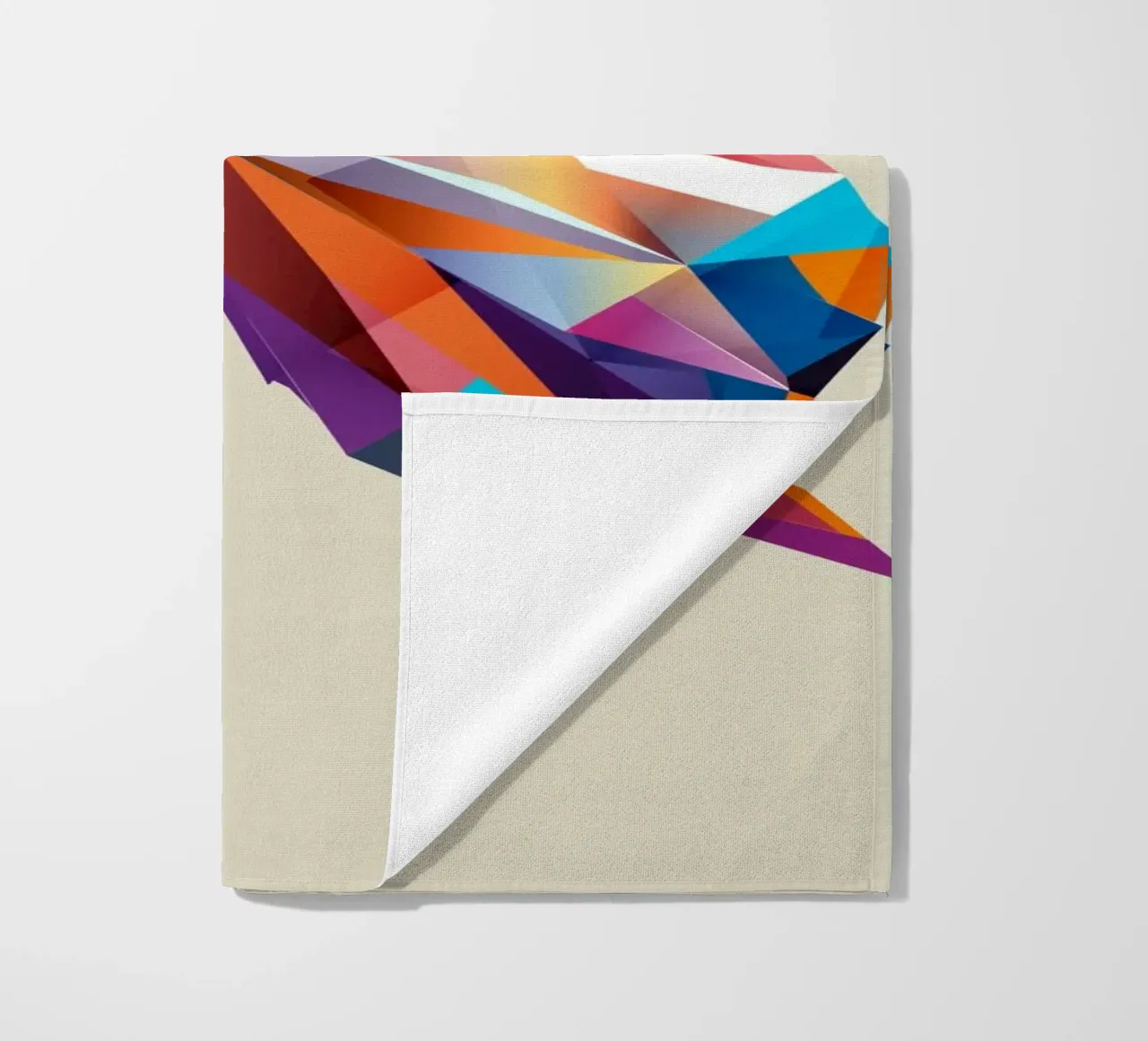 Farfalla colorata - esplosione di colori in un disegno geometrico telo mare da namosh