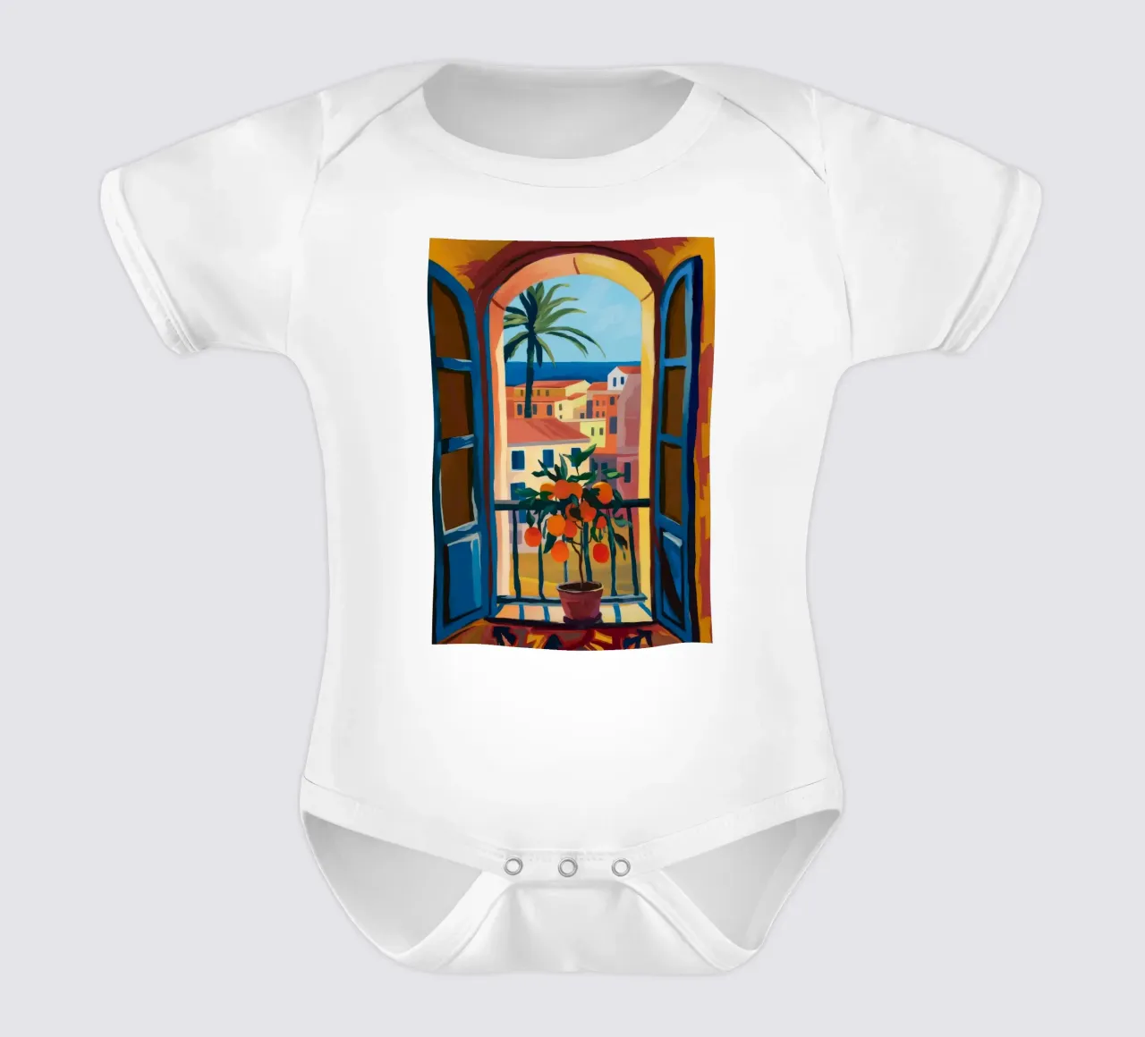 Open Window Kurzarm Babybody von Artie Shifa