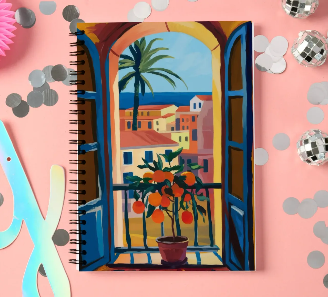 Open Window spiral notebook by Artie Shifa