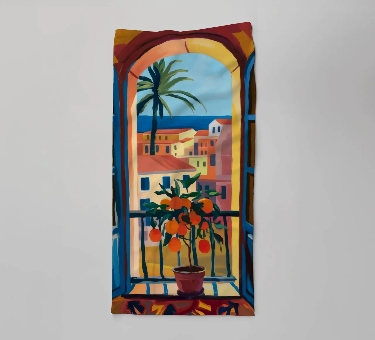 Open Window towel by Artie Shifa