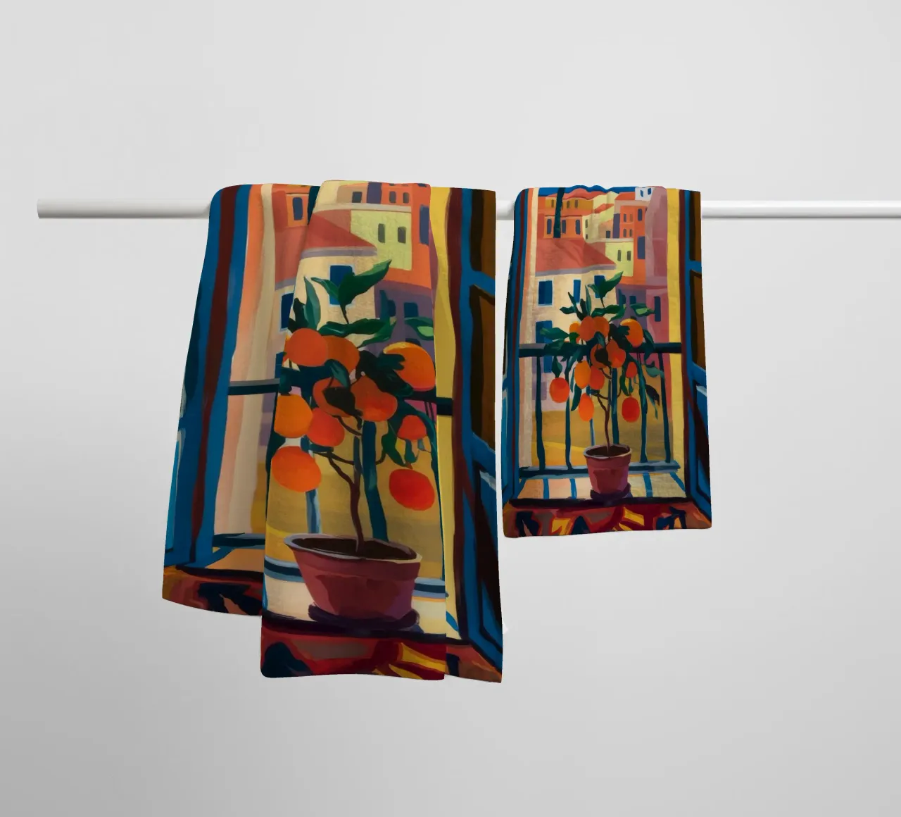 Open Window towel by Artie Shifa