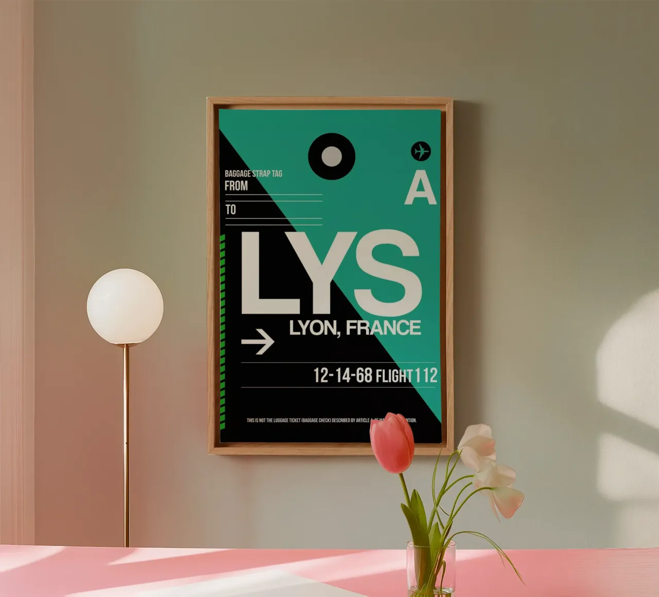 LYS - Lyon tela con Cornice a cassetta da Naxart