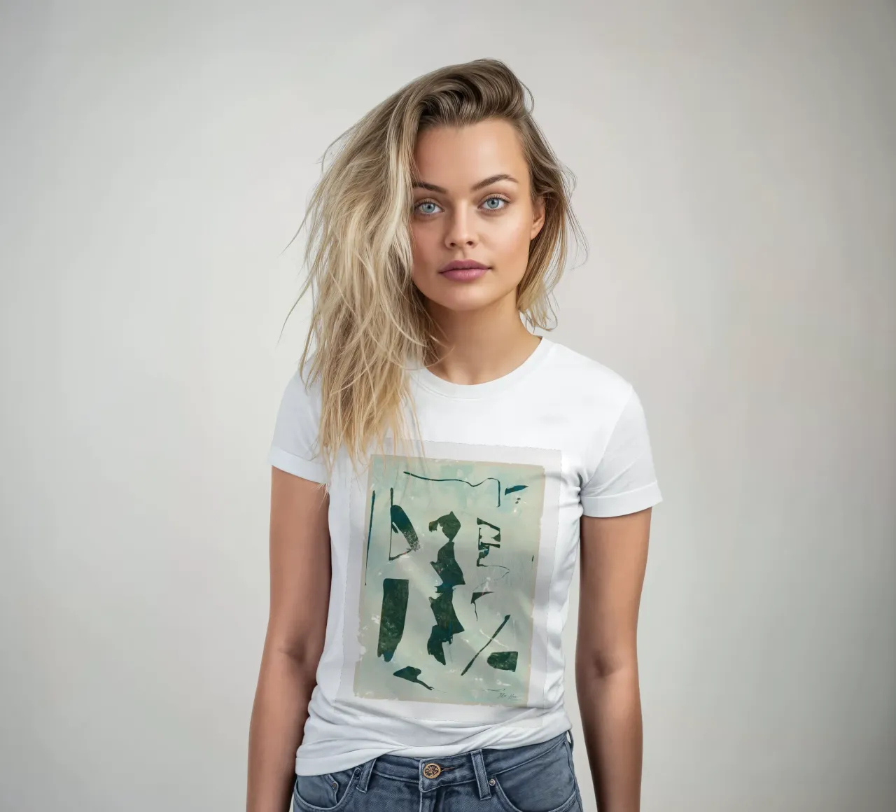 Léger Et Simple No 61 women's fitted t-shirt by treechild