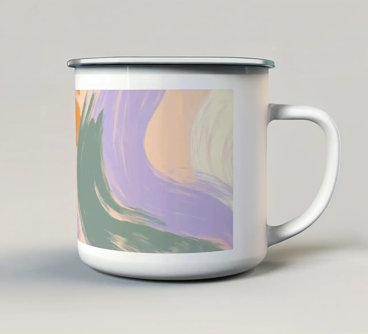 Abstract Colorful Brushstroke Pattern enamel mug by Melloi Art Print