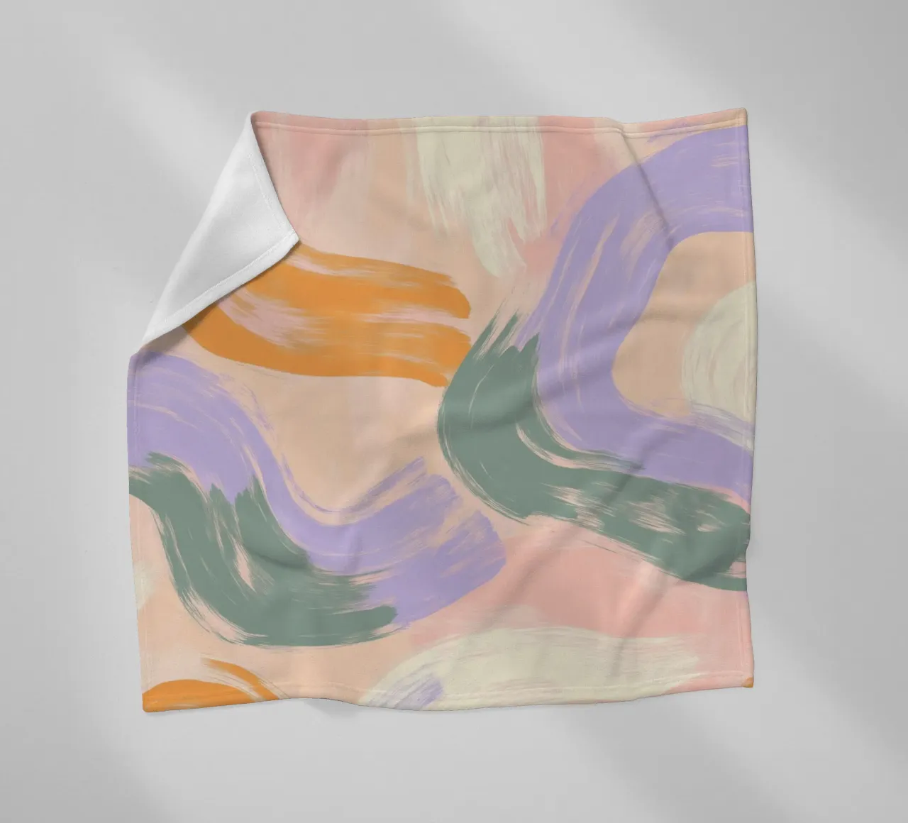 Abstract Colorful Brushstroke Pattern fleece blanket by Melloi Art Print