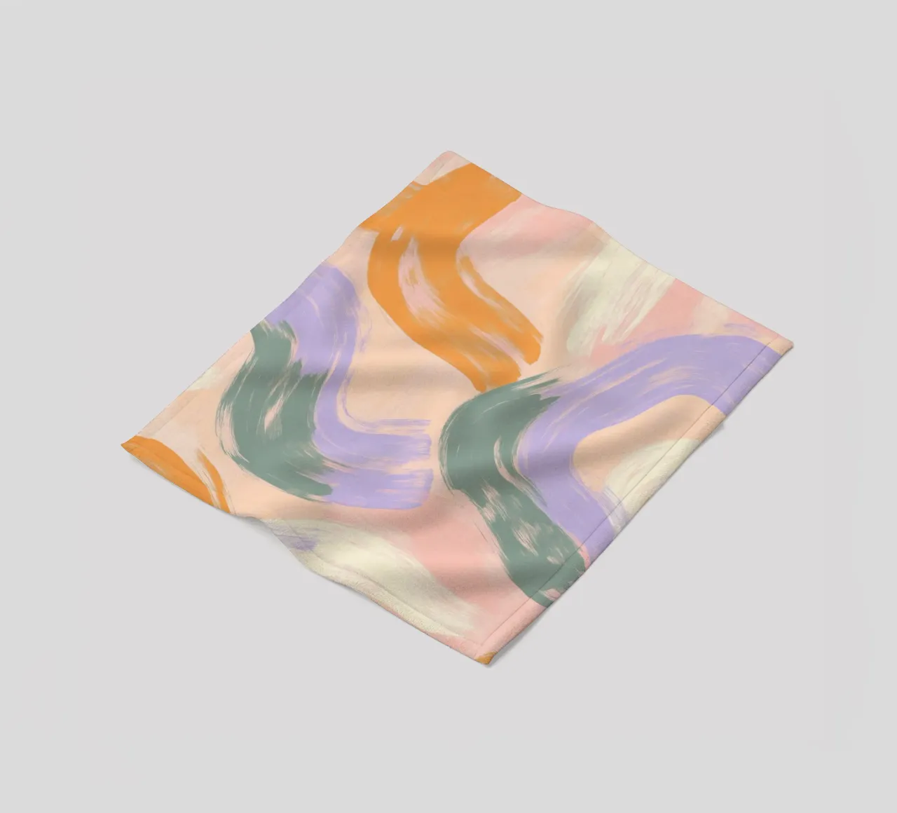 Abstract Colorful Brushstroke Pattern fleece blanket by Melloi Art Print